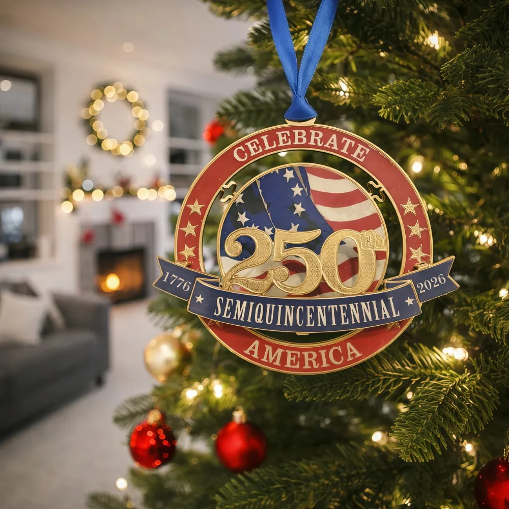 America 250 Semiquincentennial Ornament - Celebrate 250 Years of Ameri