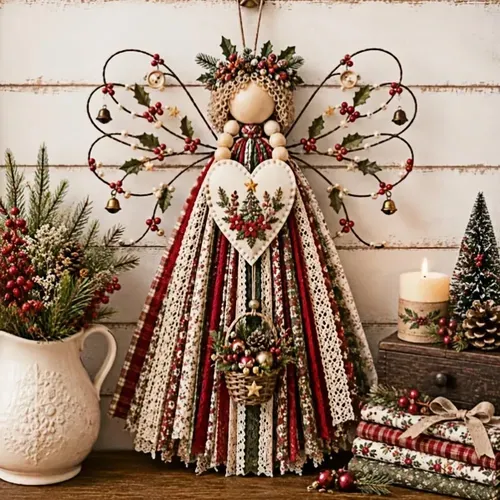 Angel Fabric Hanging Diy Kit, Handmadeangel Ornament Craft | Parcelamento  sem juros
