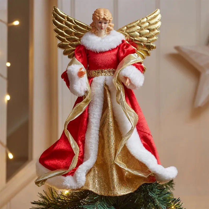 Angel Santa Tree Toppers Three Kings 45cm Red Large Angel Christmas Tree  Topper (2525048)