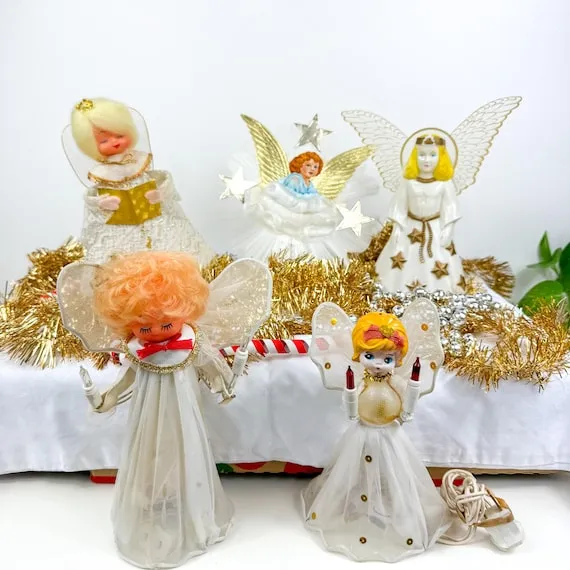 Angel Tree Topper Vintage Christmas Angel Hair Vintage Angel Christmas Tree  Topper: Mid-century Modern Nostalgia, Sold Individually