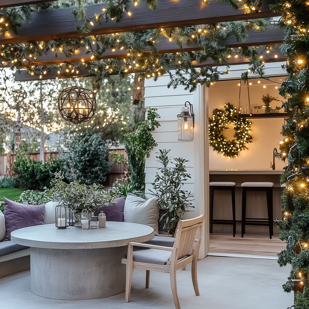 Backyard Christmas Decorating Ideas for Patio & Side Yard
