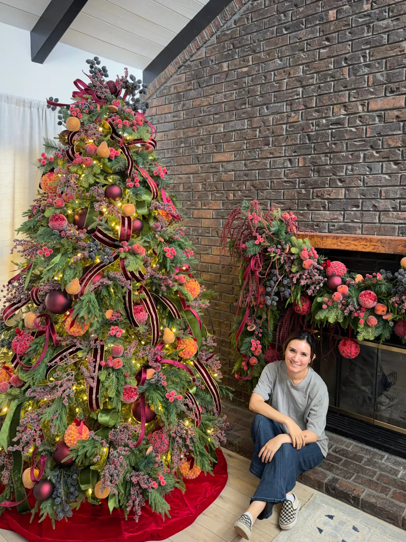 Beaded Fruit Christmas Tree