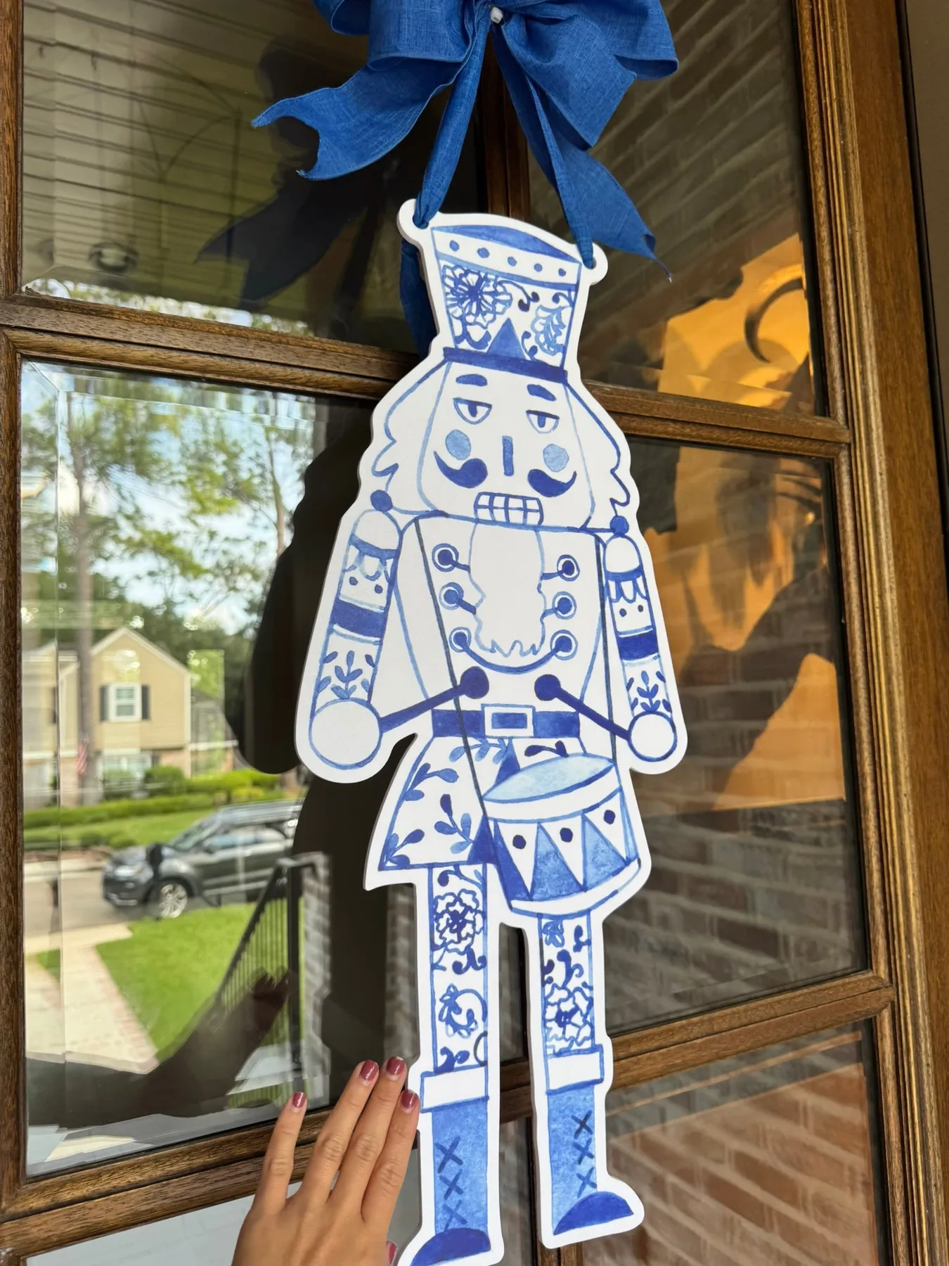 Beau the Blue & White Nutcracker Door Hanger – Home Themed Home
