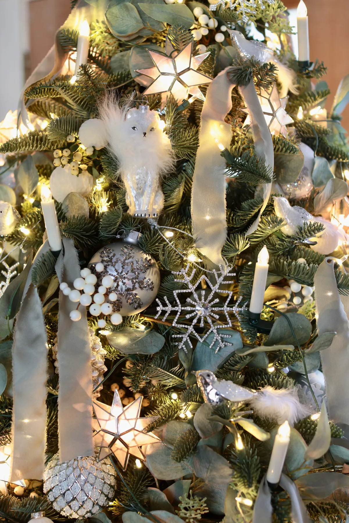 Beautiful Frosty Magic Christmas Tree - French Country Cottage
