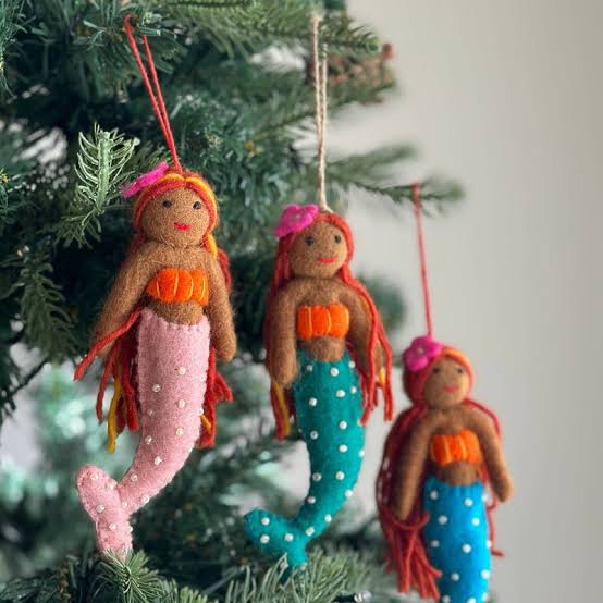 Best Felt Ornament - Assorted Mermaid | Ganapati Crafts Co.