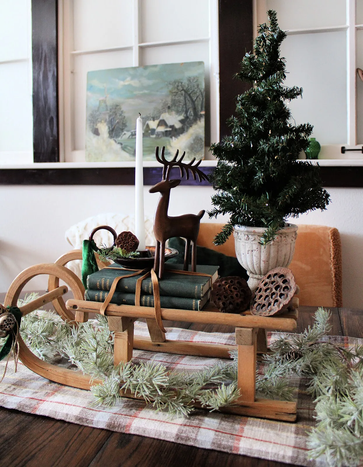 Beyond The Picket Fence: Christmas Decor Inspiration from a Vintage Painting