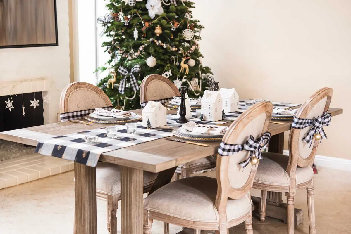 Black And White Christmas Theme With Buffalo Plaid Decor And Inspiration