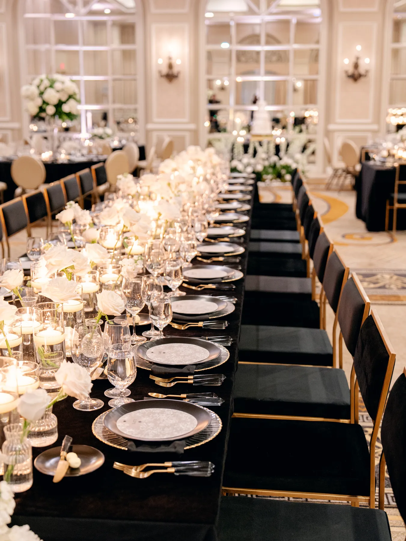 Black and White New Year's Eve Wedding at The Adolphus Hotel • Alexa Kay  Events