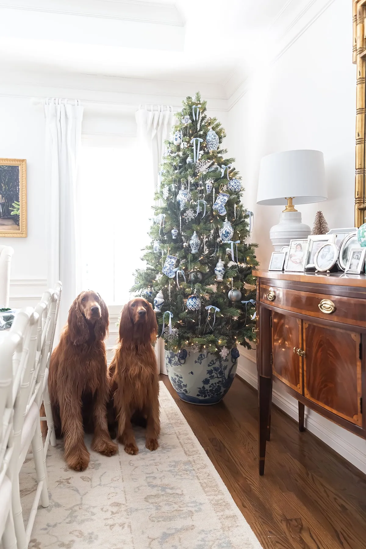 Blue and White Chinoiserie Christmas Tree - Pizzazzerie