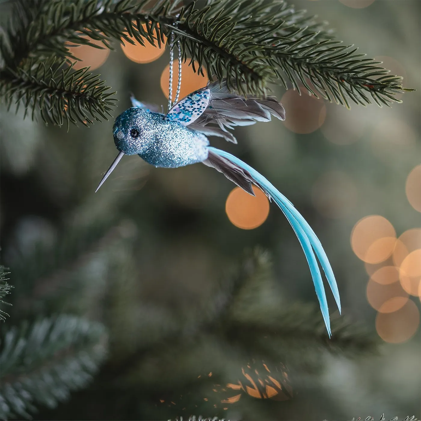 Blue hummingbird Christmas ornament | 5 cm | It's all about Christmas