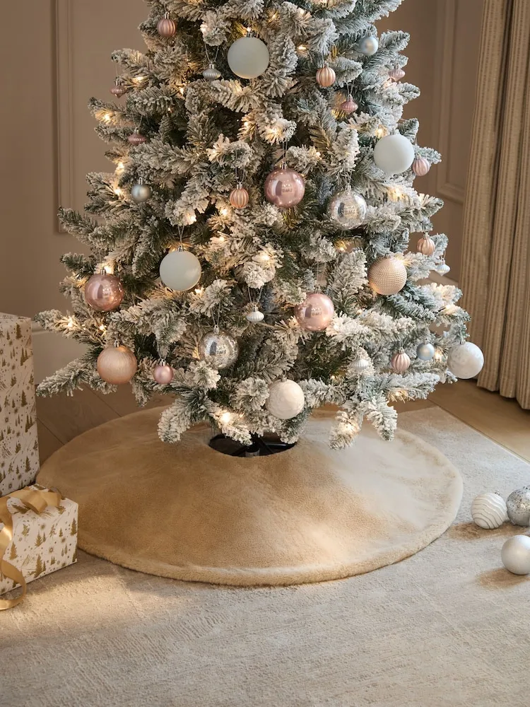 Buy Natural Faux Fur Christmas Tree Skirt from Next Ireland