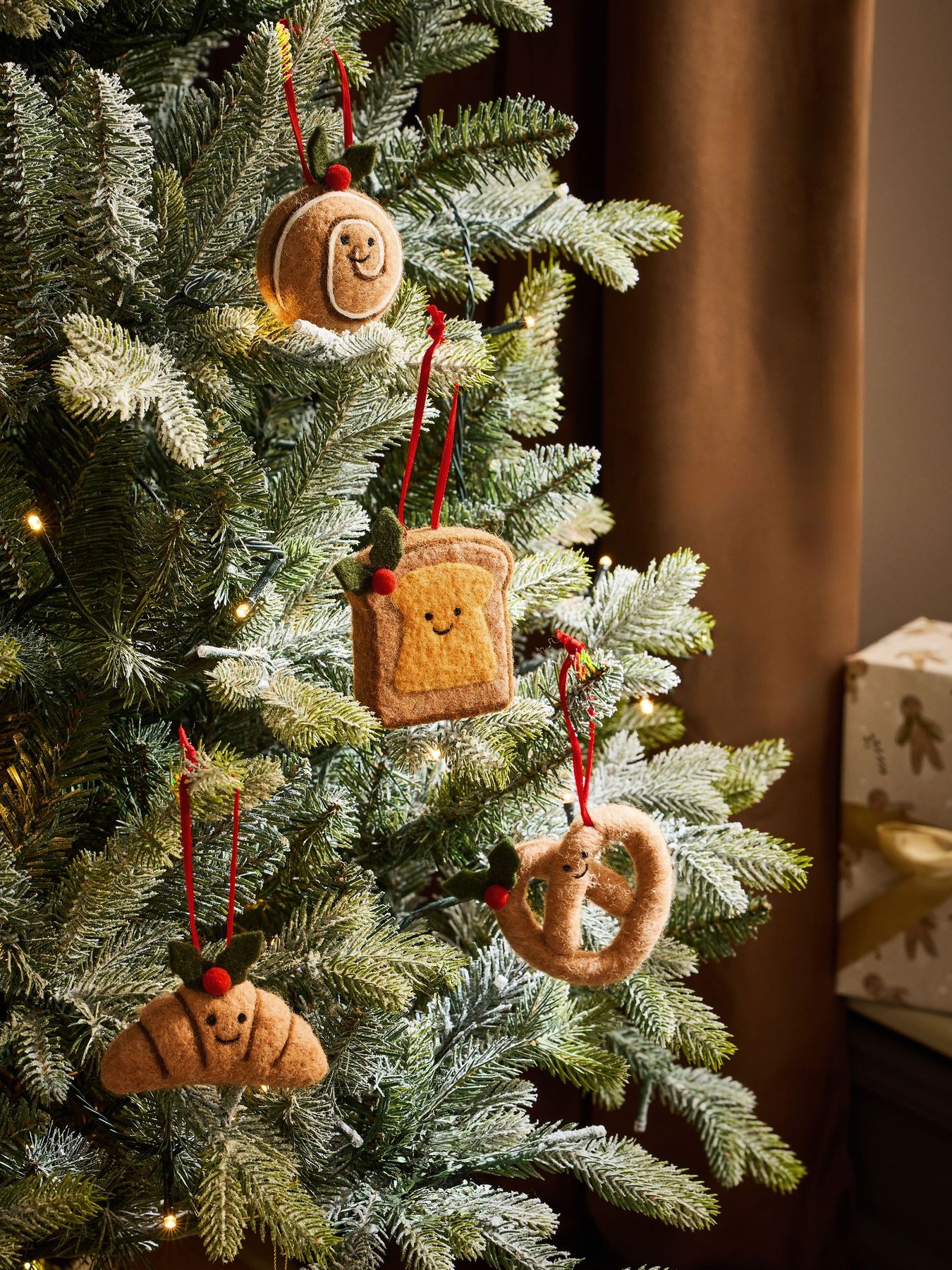 Buy Set of 4 Bakery Felt Christmas Baubles from the Next UK online shop