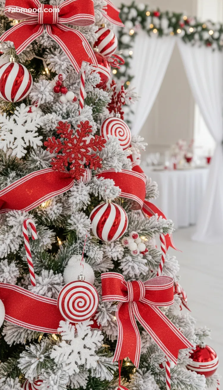 Candy Cane Christmas Wedding Theme: Red and White Winter Wedding