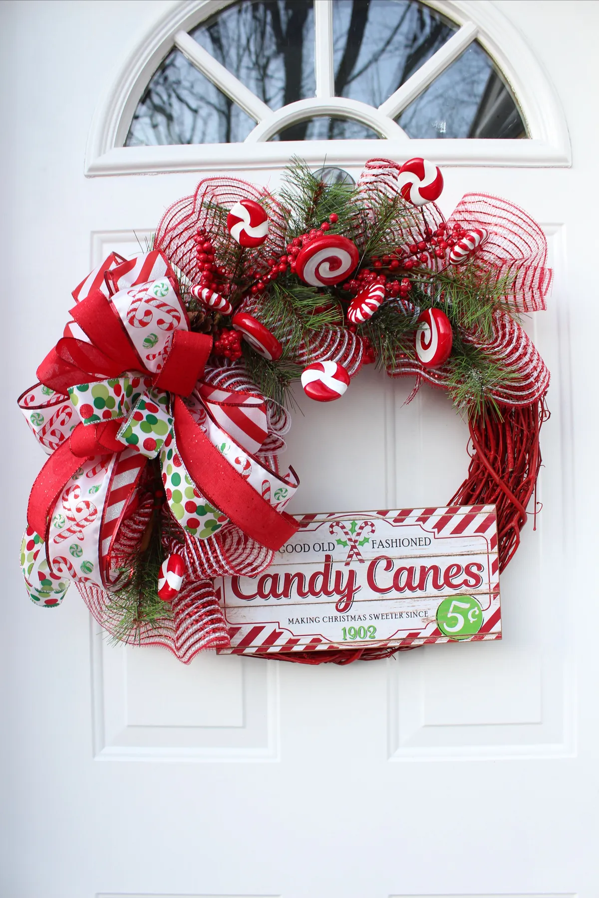 Candy Cane Christmas Wreath for Front Door, Whimsical Holiday Decor, Sweets  Wreath · Whatnot: Shop, Sell, Connect