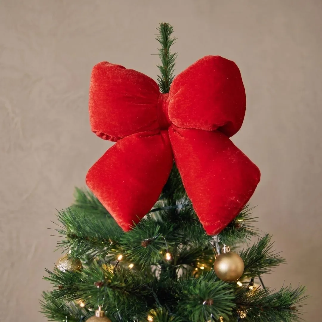 Candyland Hanging Red Puffy Bow - Perfect for Christmas Decor