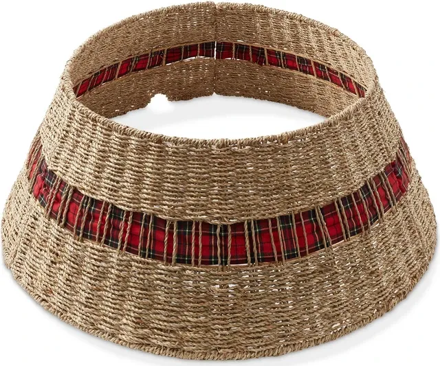 Casafield 32-Inch Christmas Tree Collar, Seagrass Woven Farmhouse Tree Base  Cover with Cord Cut Out, Natural - Newegg.com