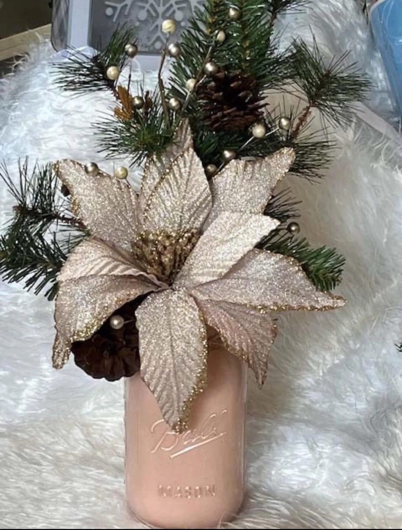 Chalk painted mason jar home décor gift - | Mercari