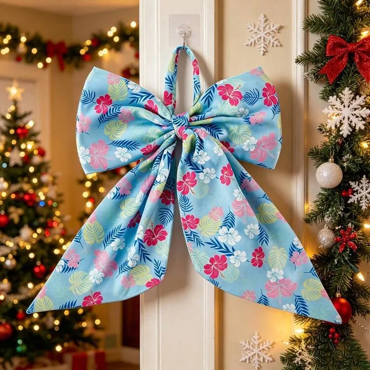 Christmas Bow Decorations Cute Bow Door Hanger Holiday Supplies For Home Office Party | SHEIN USA