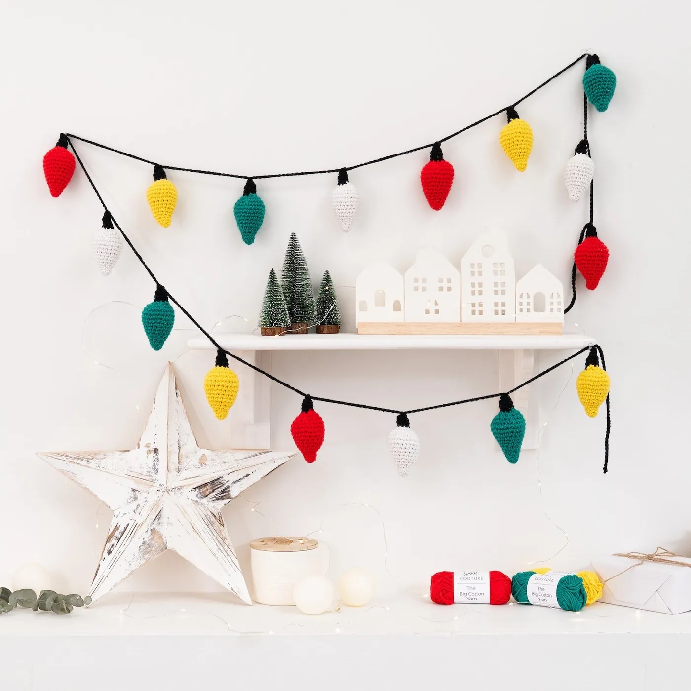 Christmas Cotton Garland Crochet Christmas Garland Pattern — Trees Stars Ornaments SeeLoveShare