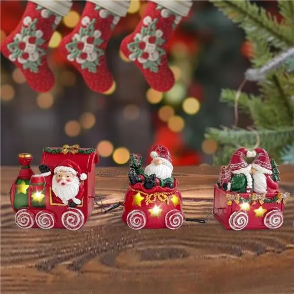 Christmas Decor Train, Christmas Decor for Home, LED Merry Christmas Decor