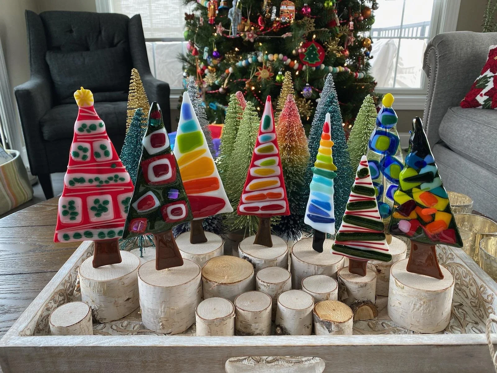 Christmas in July 20 - Tabletop Trees — Fuzed, Kilnformed Glass Studio