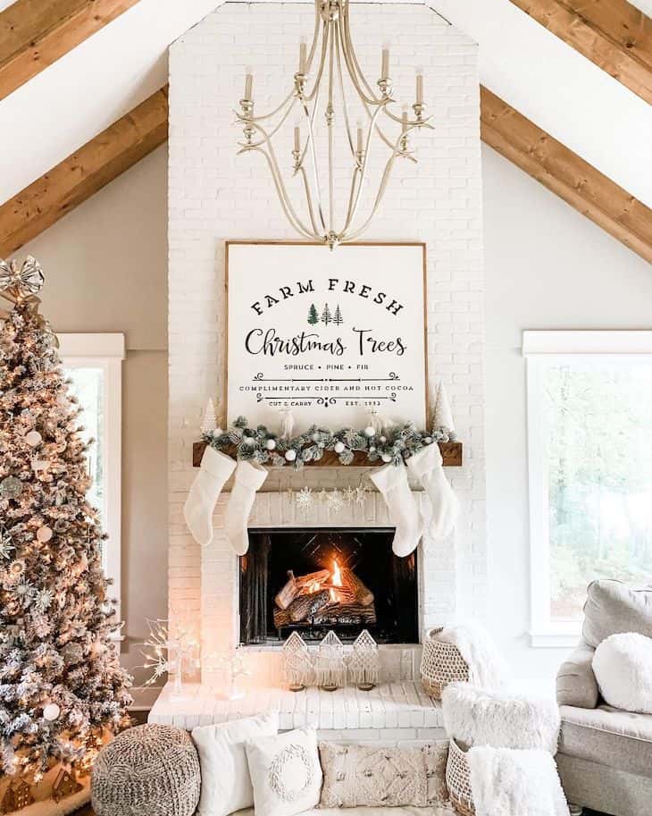 Christmas Mantel Decor Ideas - Farmhousehub