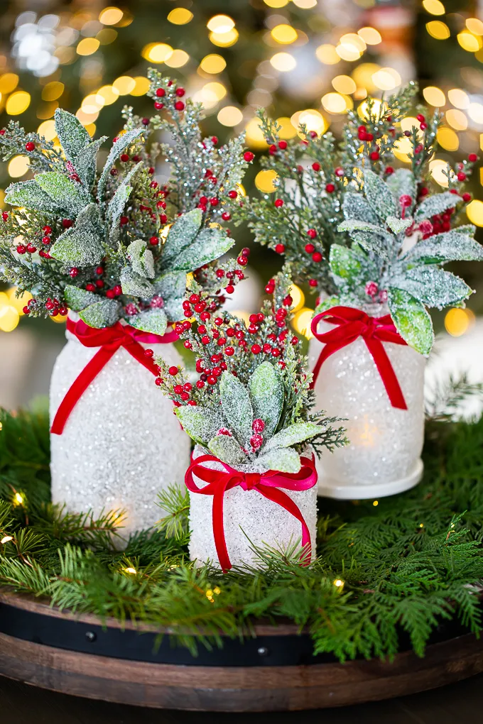 Christmas Mason Jar Centerpiece - A Pumpkin And A Princess