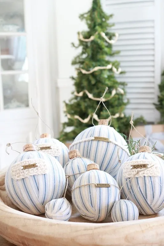 Christmas Ornaments Striped Fabric Remnants Holiday/Christmas How To Make  Your Own Christmas Decorations Ian Mankin