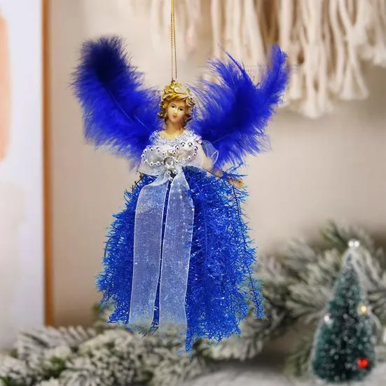 Christmas Plush Angel Doll Holiday Decoration Gift Lovely Adorable Soft  Fabric Fine Workmanship Christmas Ornament