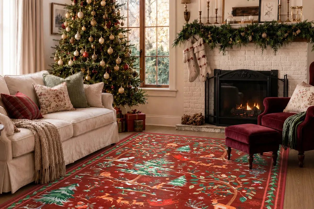 Christmas Rugs - Washable Xmas Holiday Rugs | Lahome