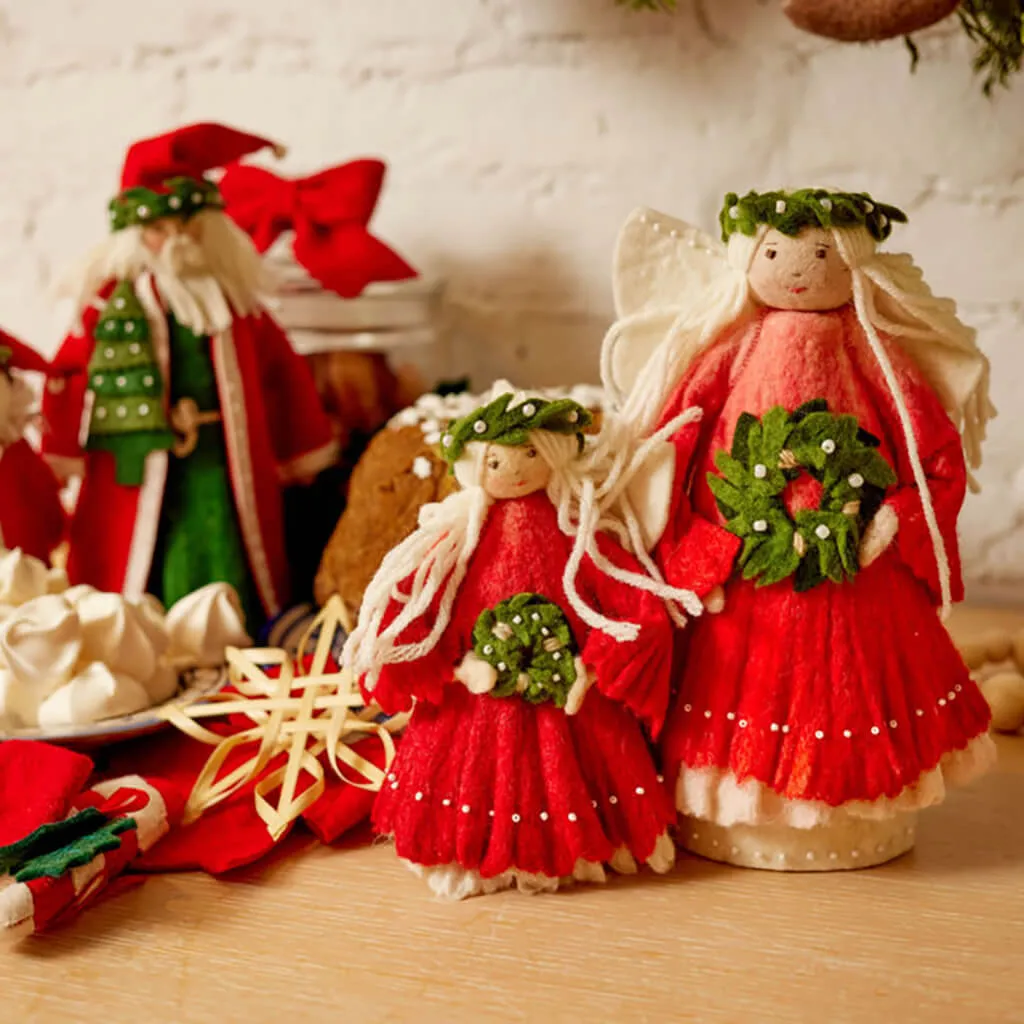 Christmas Spirit Tree Topper – Handmade Felt Holiday Angel Décor