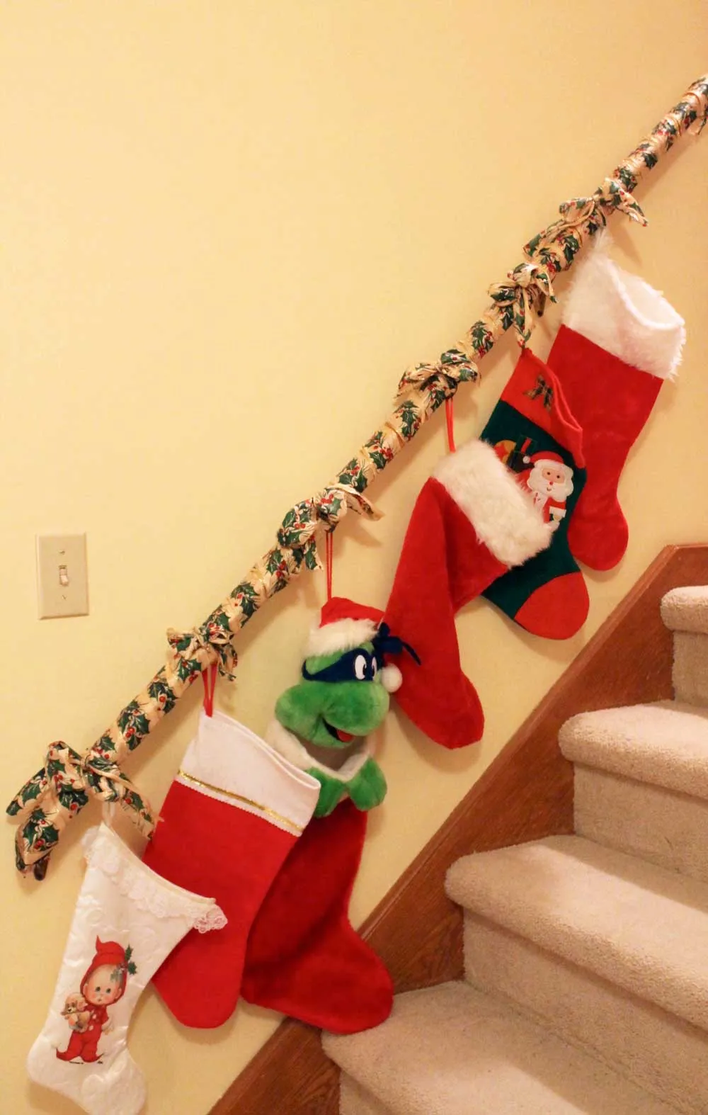 Christmas Stockings on Staircase — Vanessa Kingson