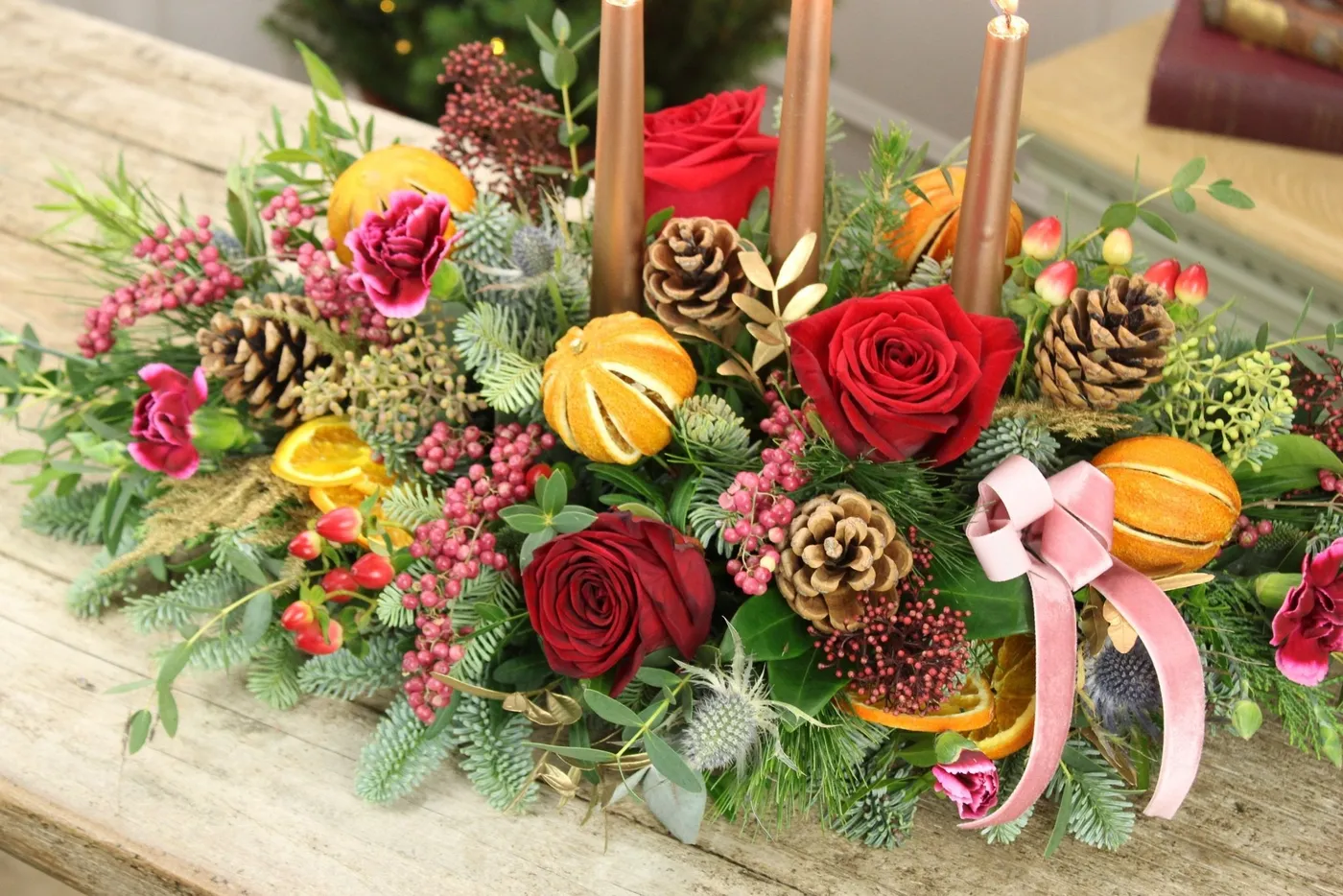 Christmas Table Centerpieces - Derby Florist & Flower Delivery - Boutique  Florist Derby