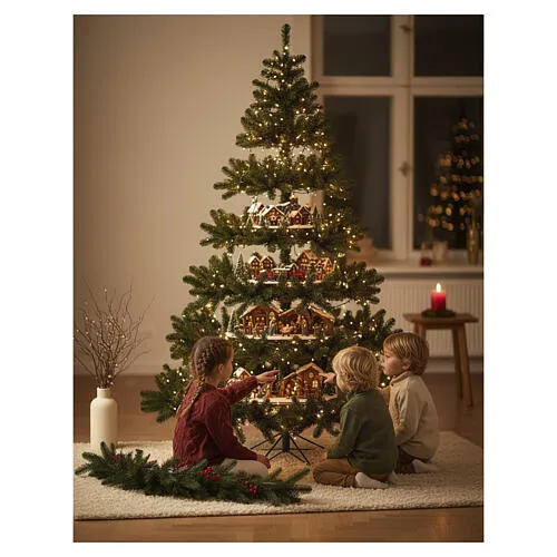 Christmas Tree Black Box Trees Presentation with Green Shelves 230 cm PVC | online sales on HOLYART.com