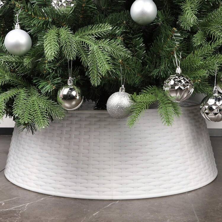 Christmas Tree Collar Plastic Christmas Tree Ring Used To Decorate The  Christmas Tree Skirt Of Artificial Christmas Trees Red Black White | SHEIN  USA