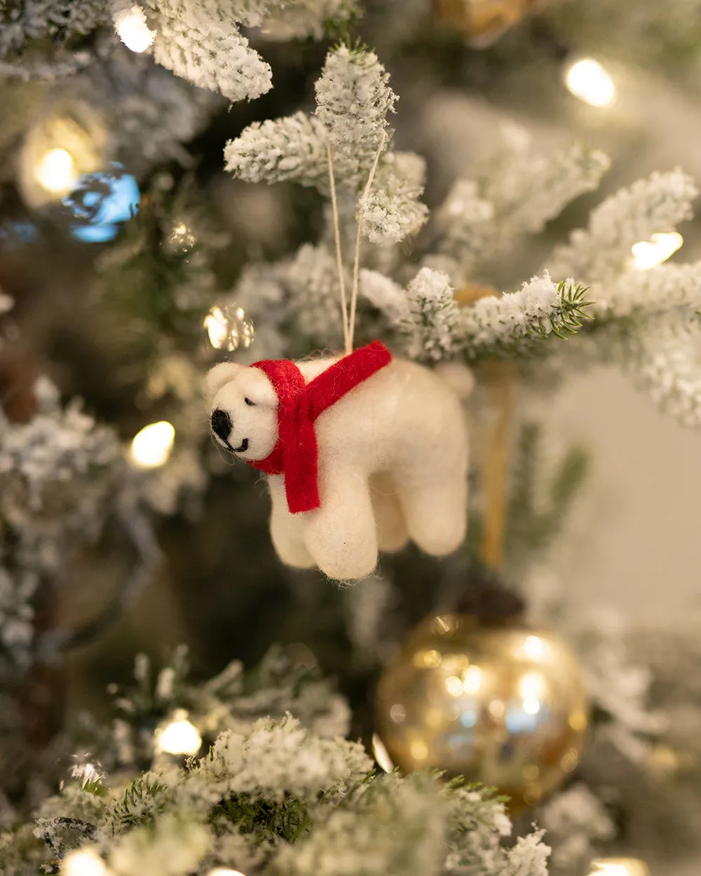 Christmas Tree Decoration Handmade Polar Bear