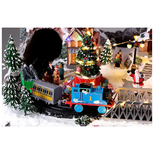 Christmas Tree Deluxe Train Set Rexco Deluxe Train Set Around Christmas  Tree Track Toy Lights Musical