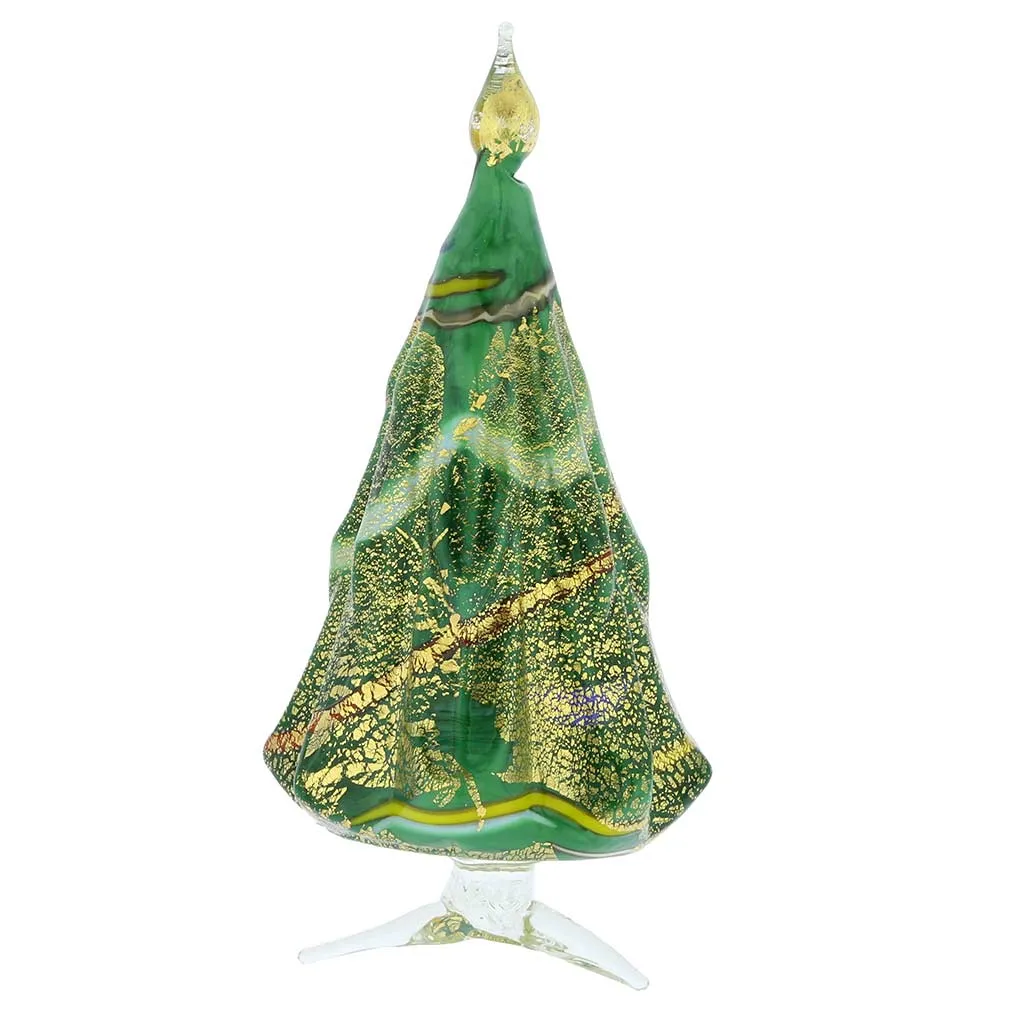Christmas Tree Ornaments | Murano Glass Christmas Tree Standing Sculpture -  Green