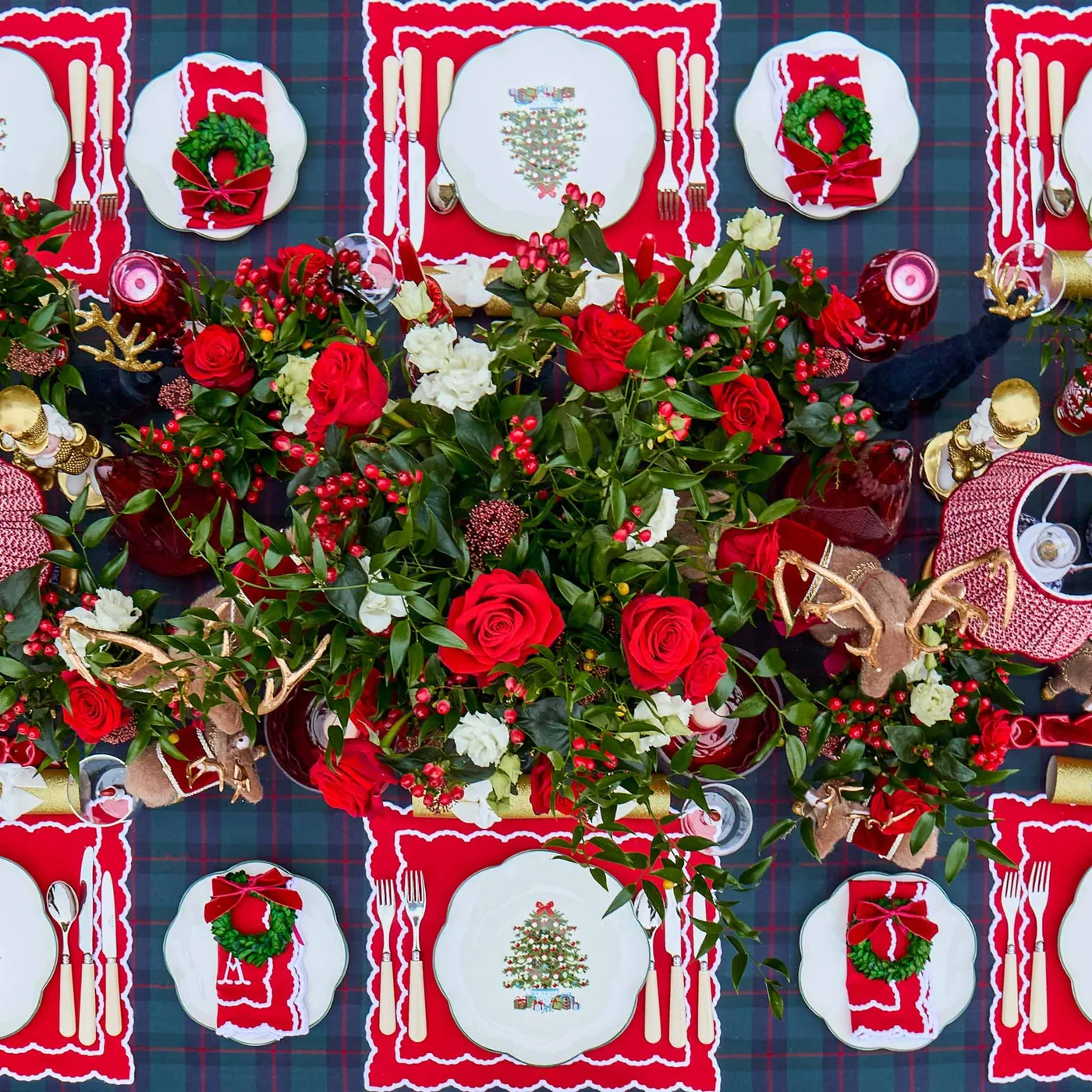 Christmas Tree Starter Plates, Set of 4 | Mrs. Alice
