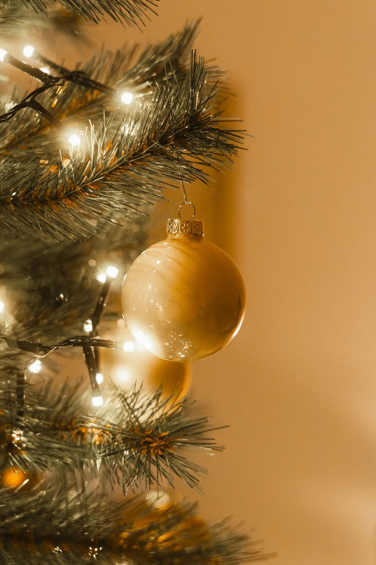 Close-up of a christmas tree with ornaments and lights photo – Free Green  Image on Unsplash