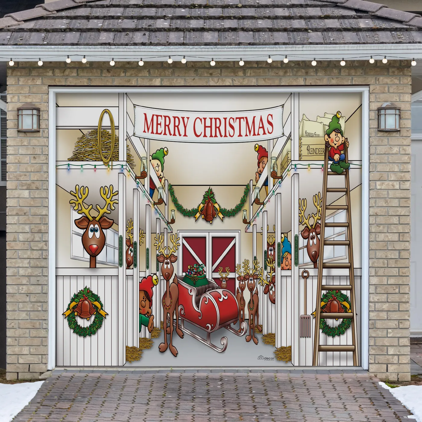 Cozy Reindeer Barn Christmas Garage Door Banner - Garage Door Decoration - Holiday  Door Cover - Outdoor Xmas Decor – My Door Decor