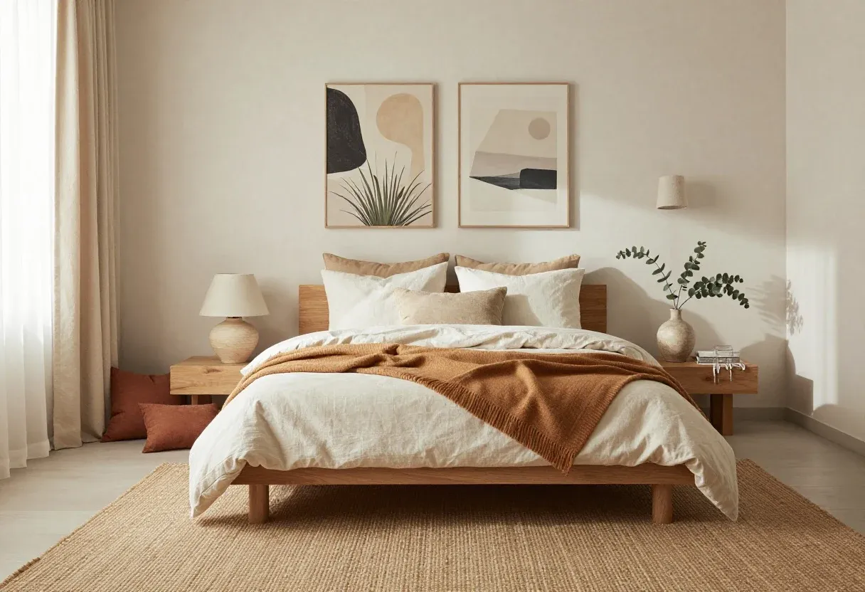 Cozy Warm Minimalist Bedrooms Archives - NEKIG