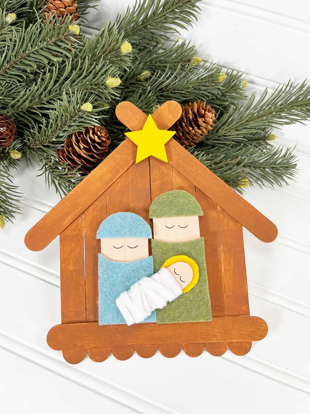 Craft Carved Nativity Diy Wooden Nativity Stable Religious Wood Crafts Diy  Christmas Tree, Christmas Nativity Crafts