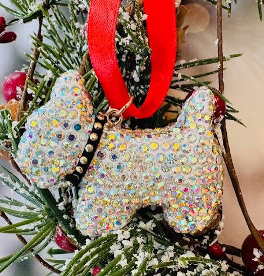 Crystal Scottie Glitter Ornament – Campbell's Scottish Terriers