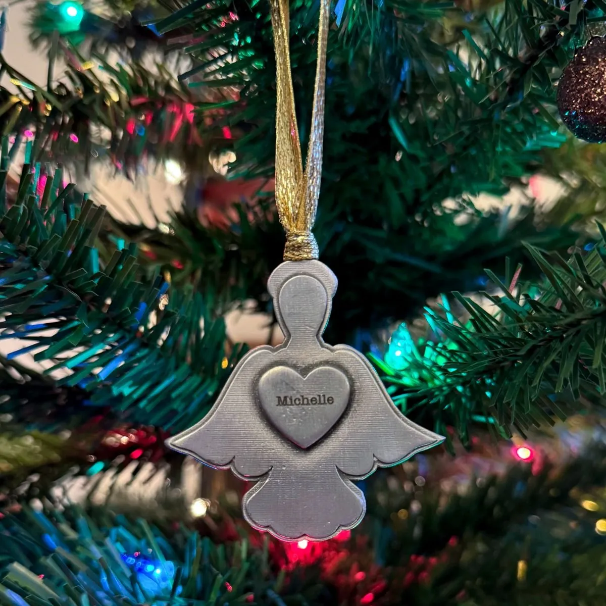 Custom Faith Cherished Angel Ornament - Personalized Christmas Decoration