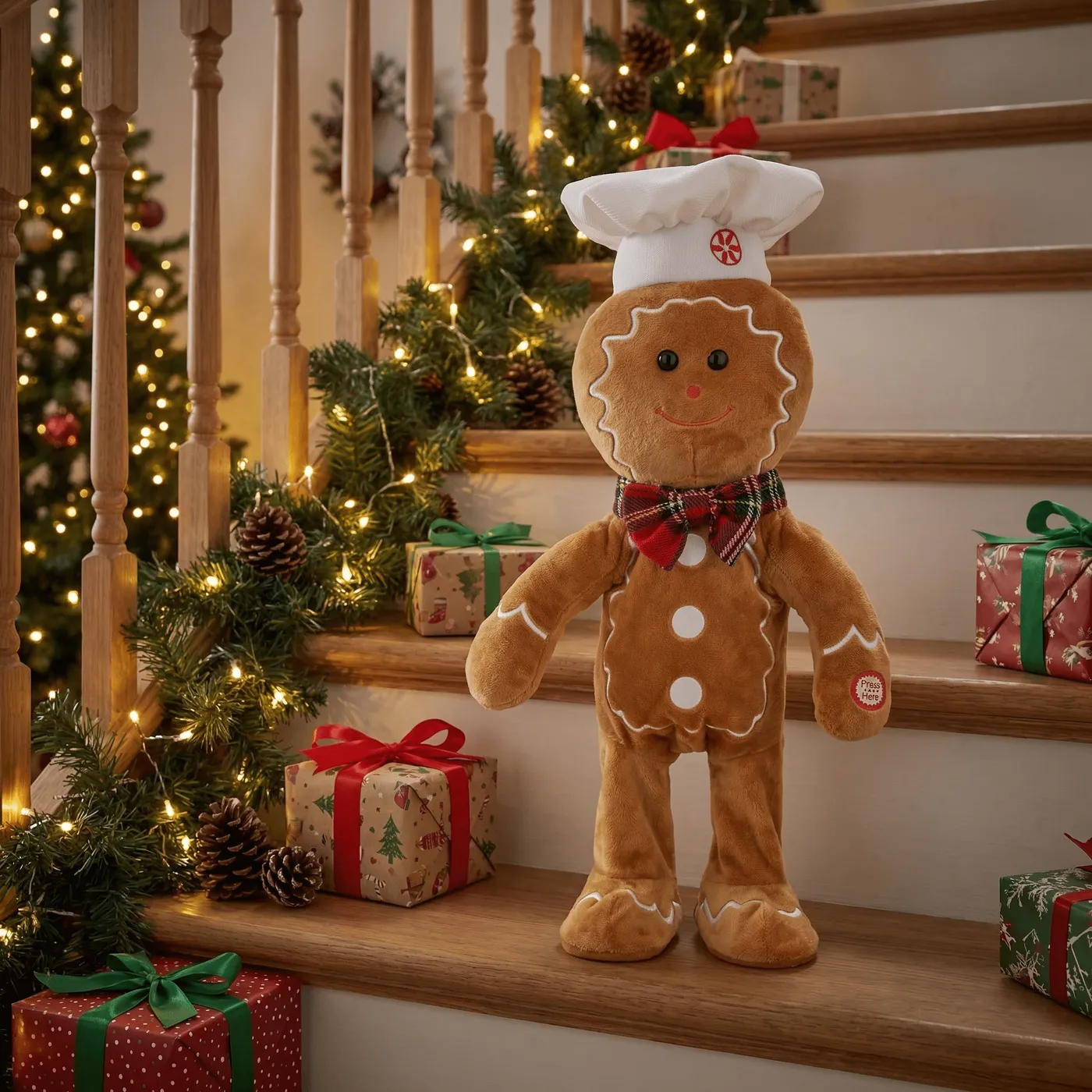 Dancing Gingerbread Man 33 cm Christmas Decoration | Sansoti