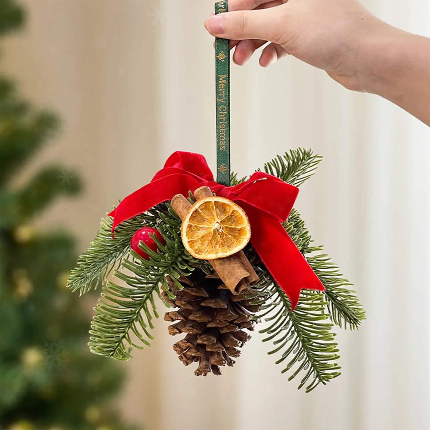 Discount Pine Cone Tree Topper + Handmade Choice Needle Angel Craft Project