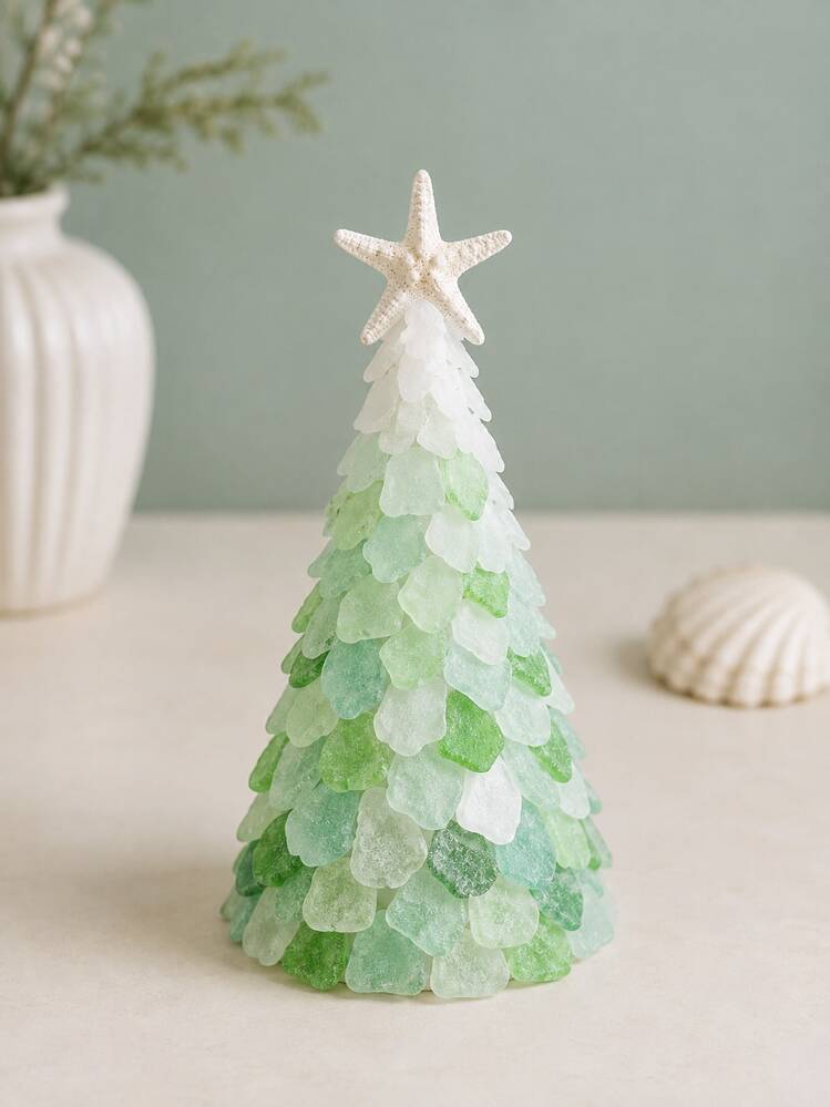 DIY Beaded Christmas Tree Kit, Handmade Bead Craft Ornament Set With Colorful Beads, Hanging Charms, Topper And Base For Tabletop Holiday Display, Winter Home Decor, Christmas Party Decoration, Xmas