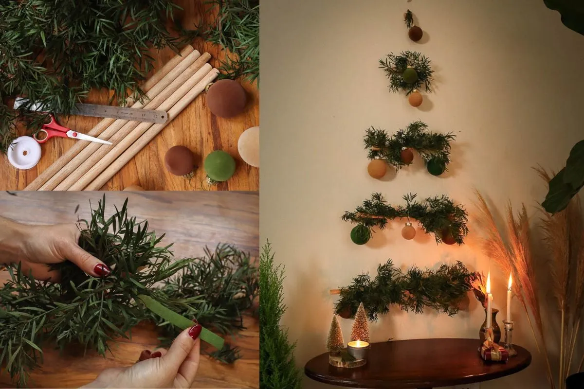 Diy Christmas Wall Hanging DIY Wall Hanging Christmas Tree Space Saving Easy To Hang Holiday Magic Hub