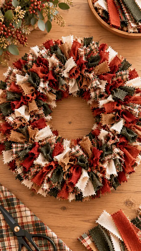 DIY Fabric Wreath: An Easy No-Sew Tutorial